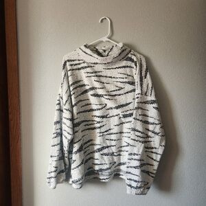 Maurices Black and White Striped Sweater